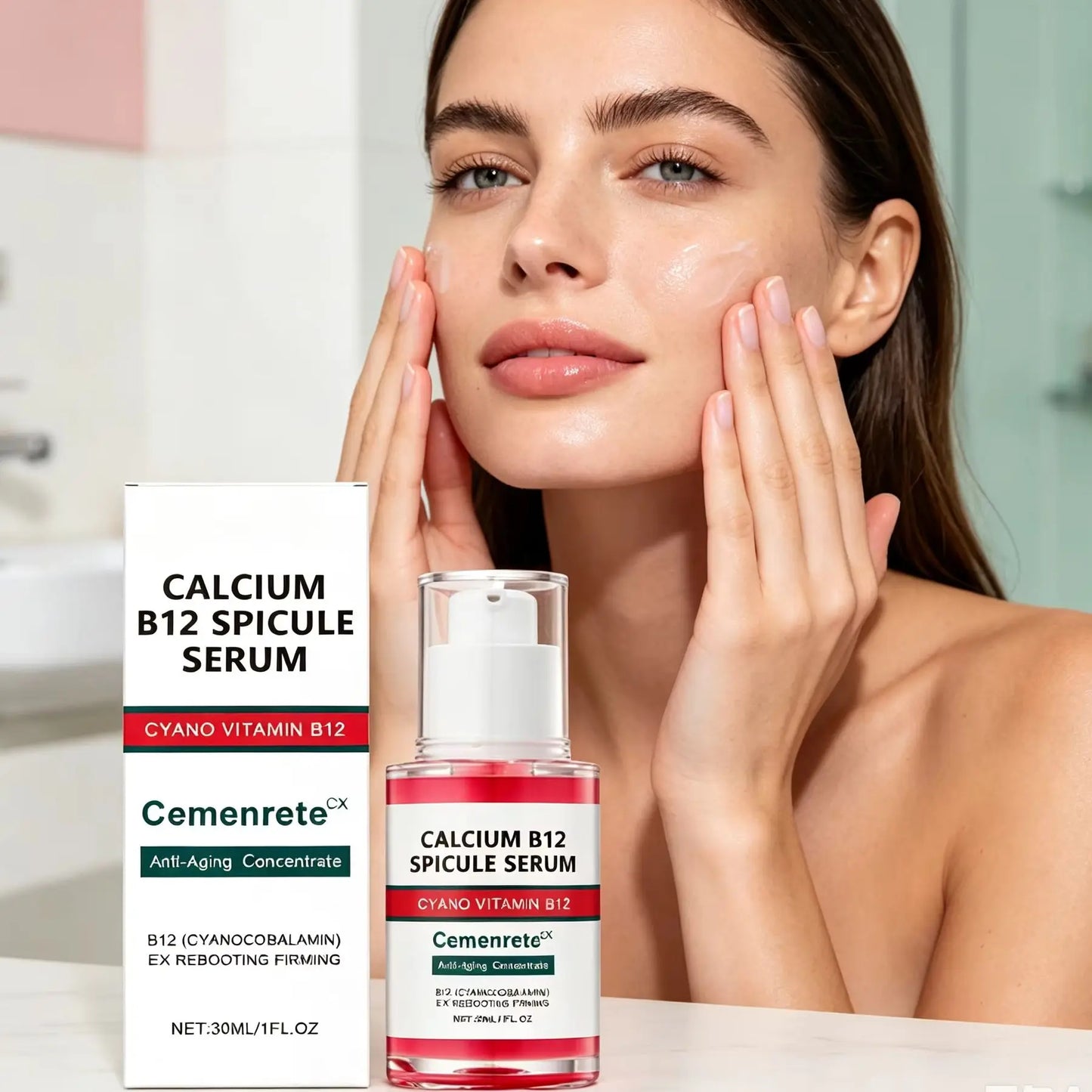 Vitamin B12 Face Serum for Glowing Skin Tightening Rejuvenate Remove Enlarged Pores Smooth Skin Renewal Niacinamide Facial Serum