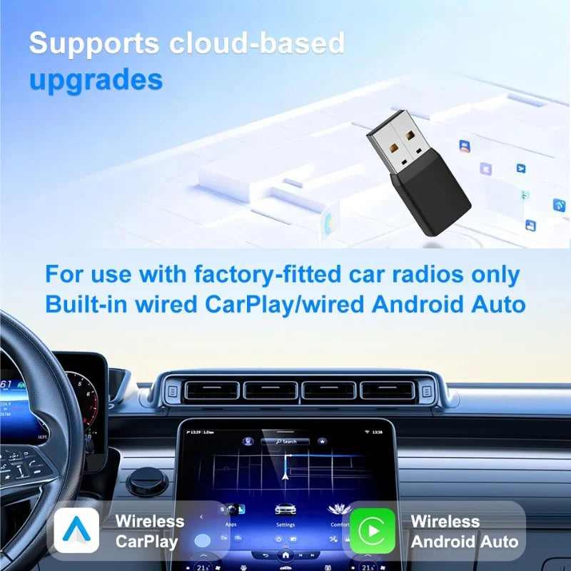 2-in-1 Wireless CarPlay & Android Auto Adapter (A2A)