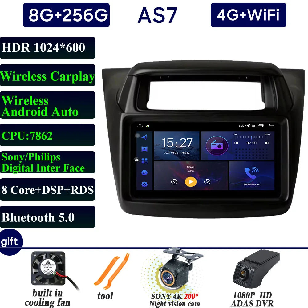 Car Radio Carplay For Mitsubishi Pajero Sport Triton 2014 Navigation GPS Android Auto Stereo Multimedia Player 5G Wifi Bluetooth