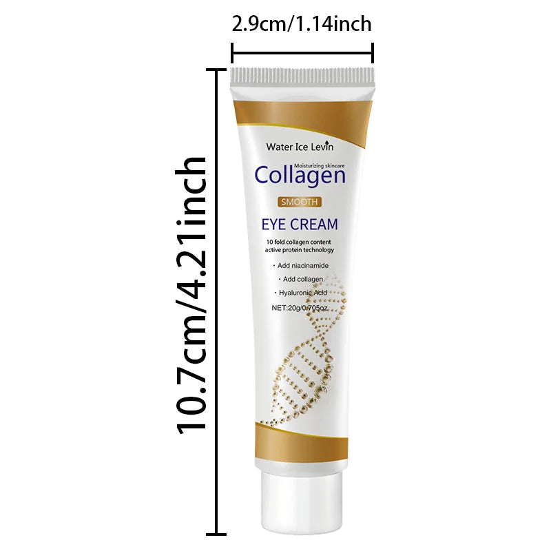 Water Ice Levin Collagen Eye Serum – Anti Dark Circles, Eye Bags & Puffiness | Firming & Moisturizing Eye Cream | CPNP Certified