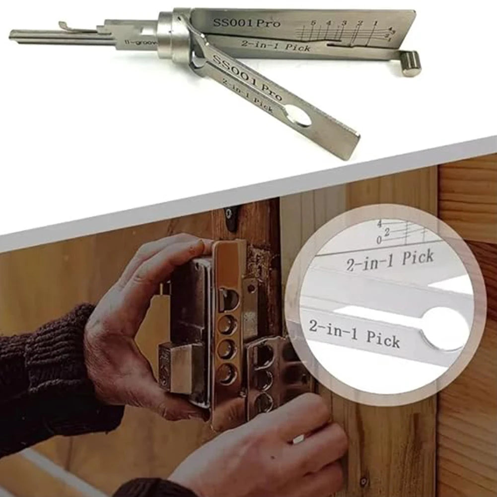 Lockpicking Lock Decoder Pick Locksmith Tools For lock embryo/double straight groove/positive S groove Maintenance Repair Tools