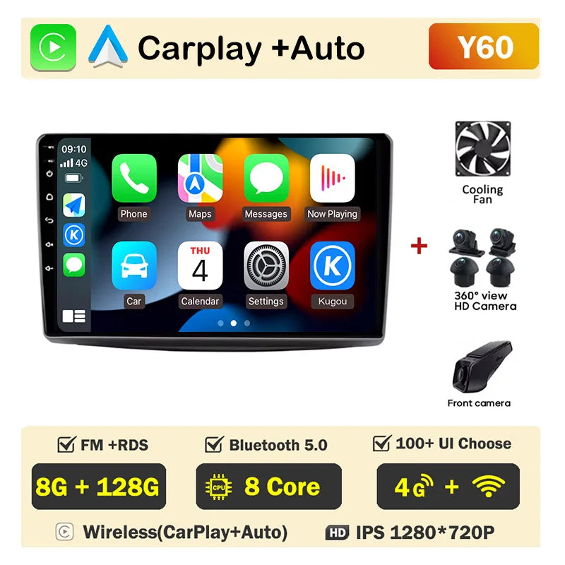 9" Android Car Stereo for Alfa Romeo MiTo 955 (2008–2016) — CarPlay, Android Auto, DSP, QLED, 4G+WiFi