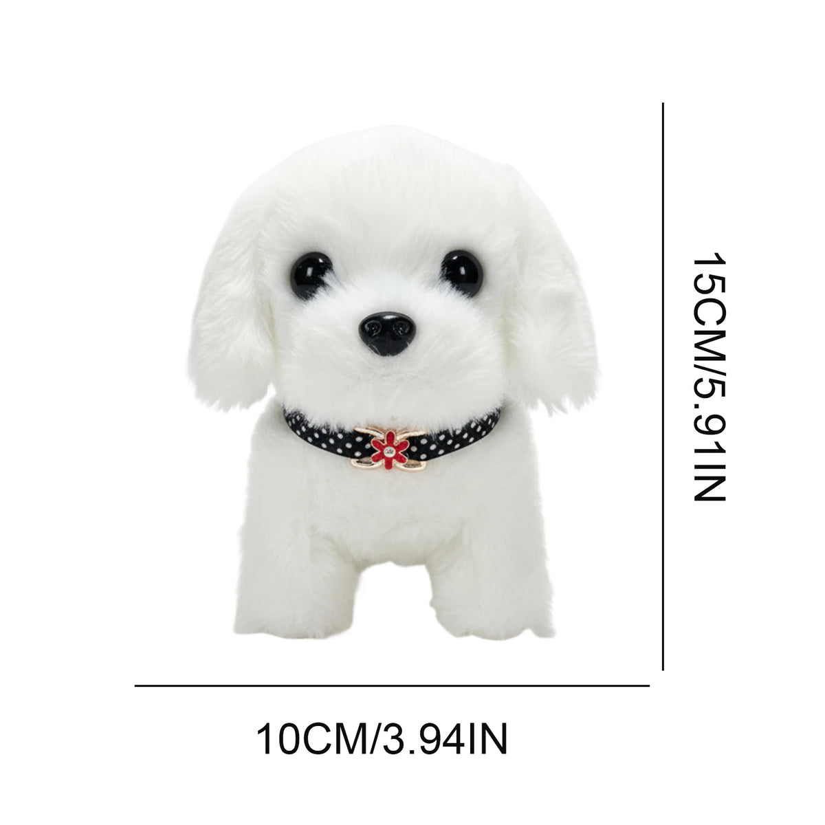 Electronic Robot Dog Interactive Plush Puppy Toy Realistic Puppy Cute Walking Stuffed Animal Dog Barking Tail Wagging for Gifts