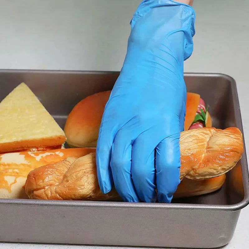 100PCS Nitrile Kitchen Gloves Size M – Durable & Puncture Resistant Disposable Gloves for Cooking & Cleaning