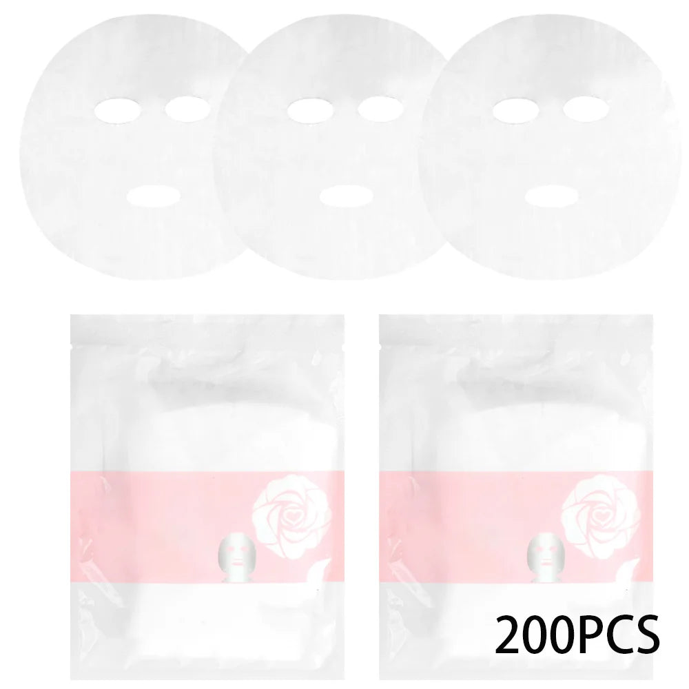 200/500 Sheets Facial Mask Transparent Moisturizing Facial Mask Beautician Beauty Care DIY Spa Facial Mask Makeup Accessories