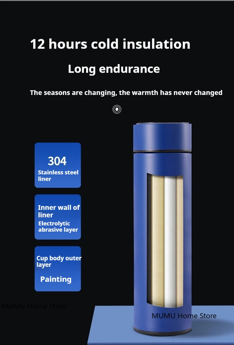 500ML Smart Thermos Bottle – LED Temperature Display Vacuum Flask | Insulated Sports Water Cup