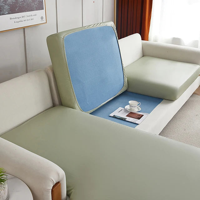 Waterproof PU Leather Sofa Seat Cushion Cover For Living Room Furniture Protector L Shape Corner Armchair Couch Slipcovers