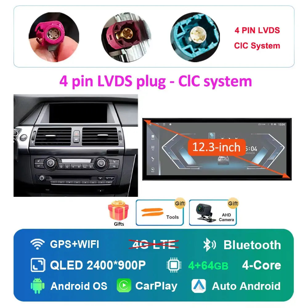Navigation GPS Android 16 for BMW X5 X6 E70 E71 2008 - 2013 ClC/CCC System Car Radio Multimedia Player BT 4G DSP Stereo WiFi 4Ｇ