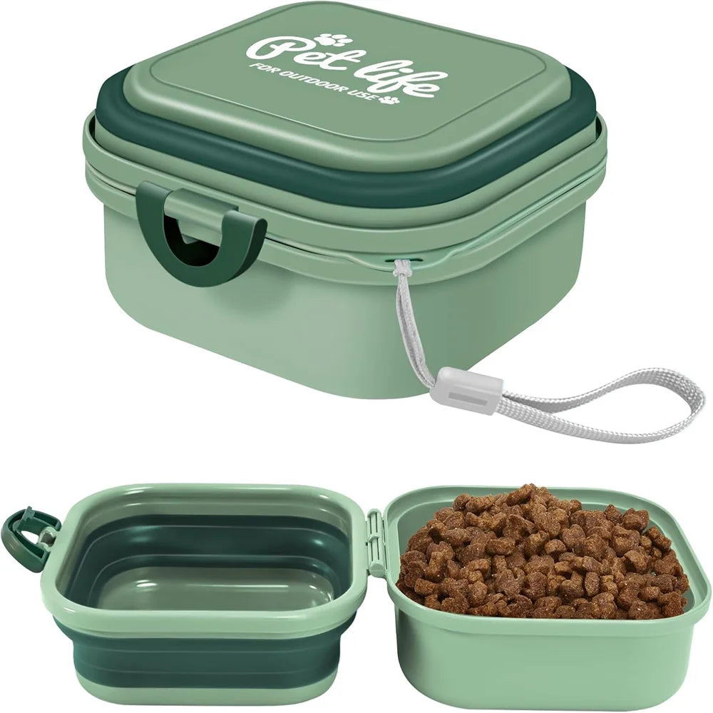 2-in-1 Travel Dog Bowl with Lid - Food & Water Feeder – photo 9