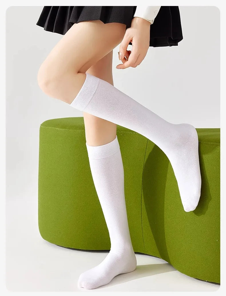 Women's Thick Knee High Socks, Black and White