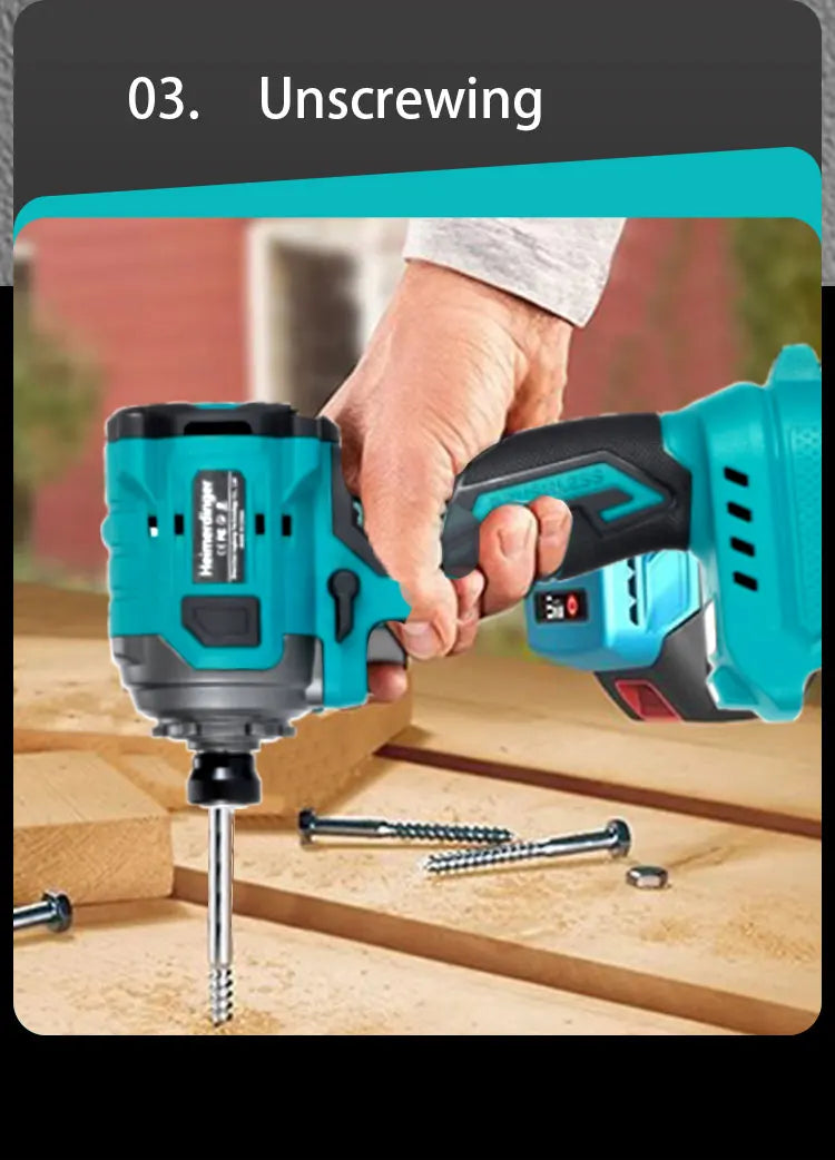 18V 1/4" Electric Rechargeable battery powered brushless cordless impact driver drill screwdriver