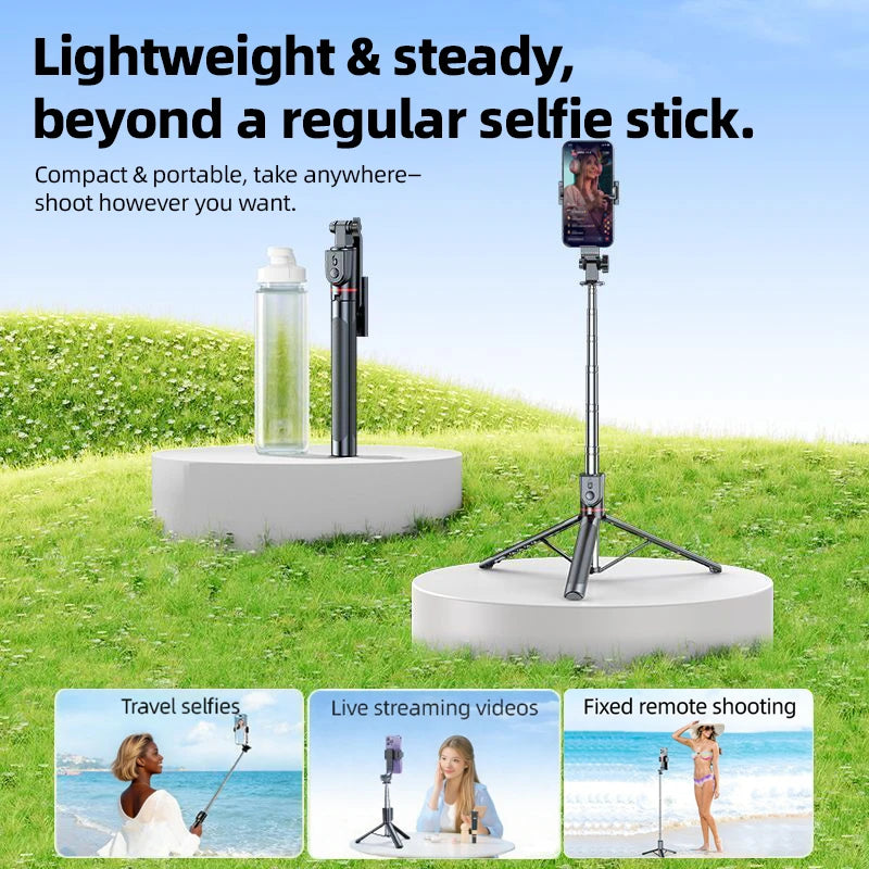 NOHON New Phone Selfie Stick Tripod With Remote Control 360 °Rotation Expandable Selfie Stick for Football Match Video Recording