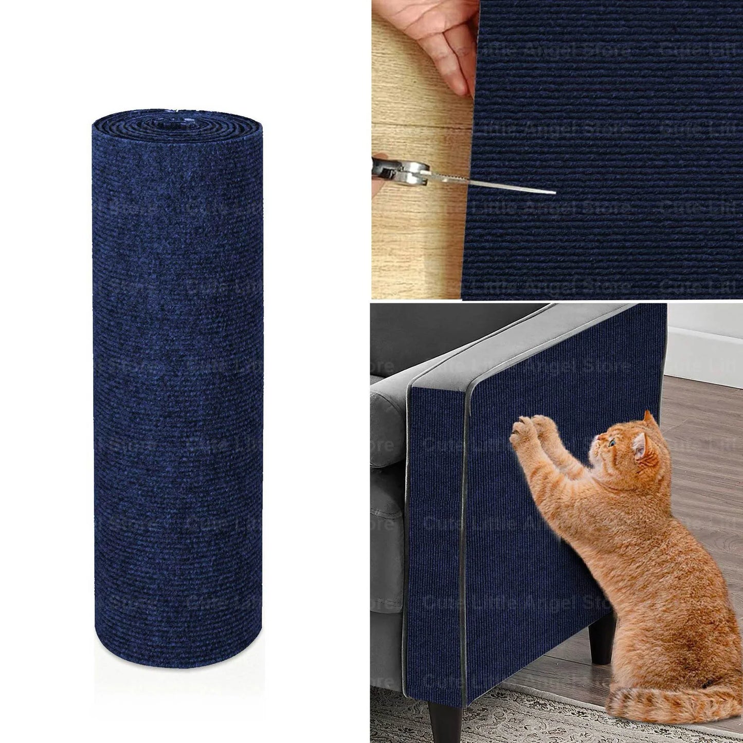 Cat Scratcher Sofa Protector – 40x300cm Trimmable Self-Adhesive Carpet Scratch Mat | 7 Colors