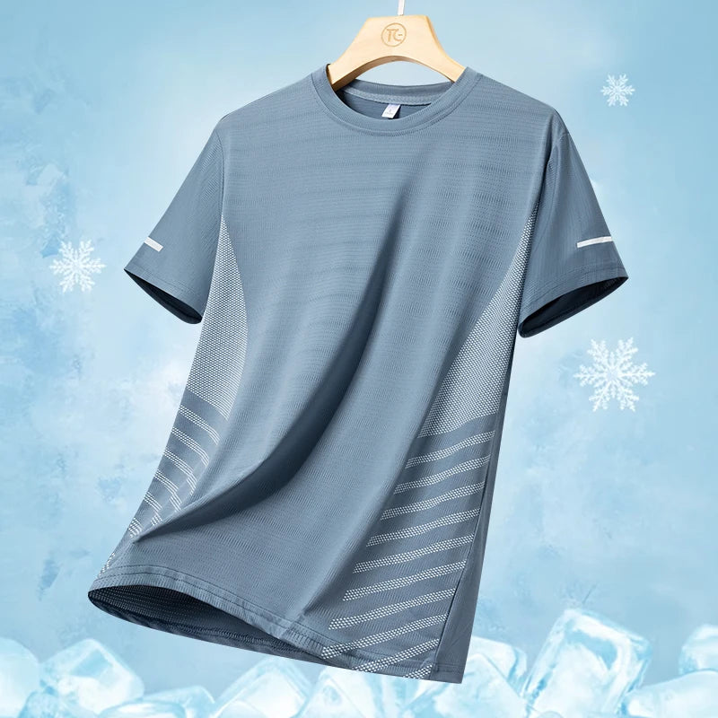 Men's Quick-Dry Reflective Running T-Shirt (S–5XL)