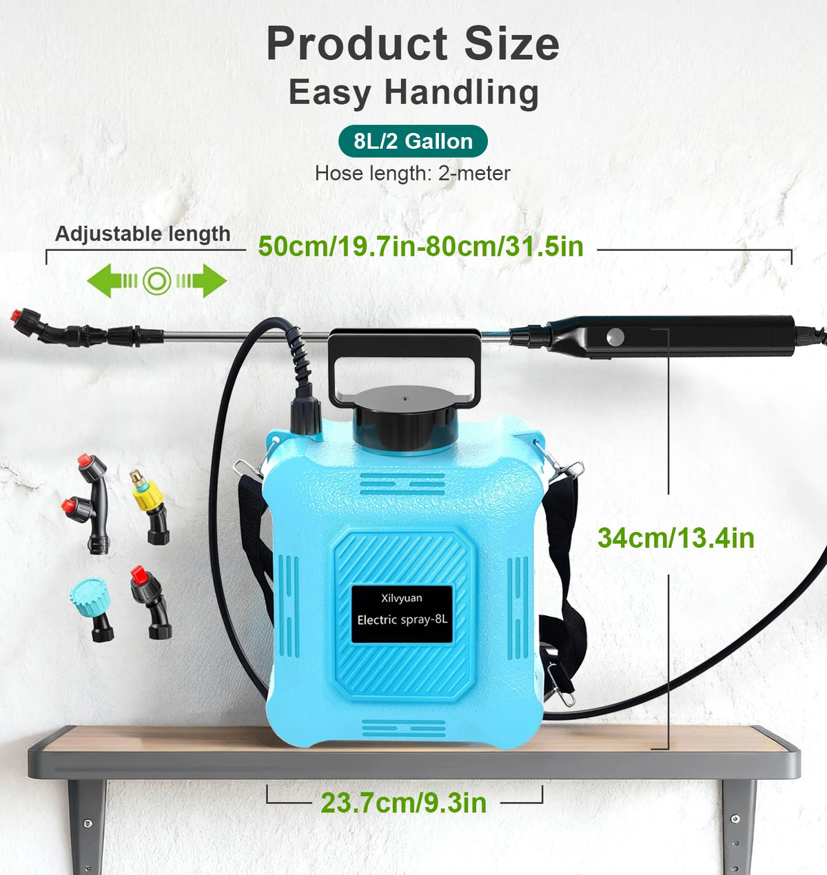 2026 Upgrade Electric Sprayer with Handle Retractable Wand Portable Multi-purpose Garden Sprayer for Farms Orchard Lawns Gardens