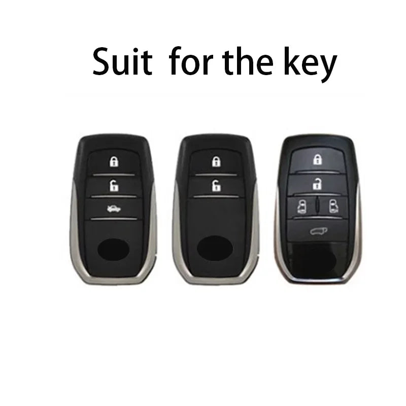 For TOYOTA Sienna RAV4 VENZA Mirai Hybrid Transparent Black Soft TPU Vehicles Alphard Remote 4 5 6 Button Car Key Case Cover Fob