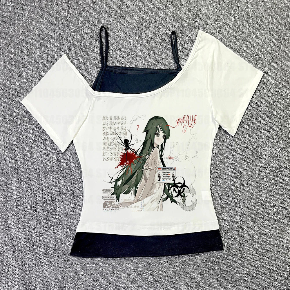 Rock Goth Fashion Streetwear Punk Women Vest Hiphop Harajuku Letter Print Retro Slim Crop top Sleeveless Top E-girl Y2k Tank Top