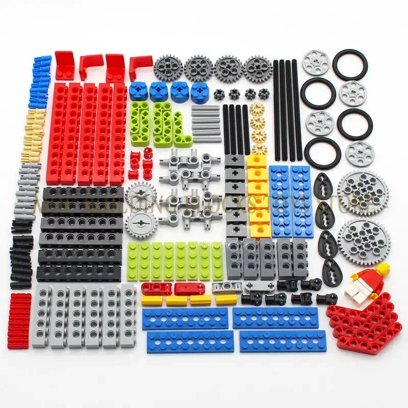 High-Tech Technical Parts Pin Beam Liftarm Axle Connector Panel Gear Car Motorcycle Building Blocks Bricks Technology Set Toys