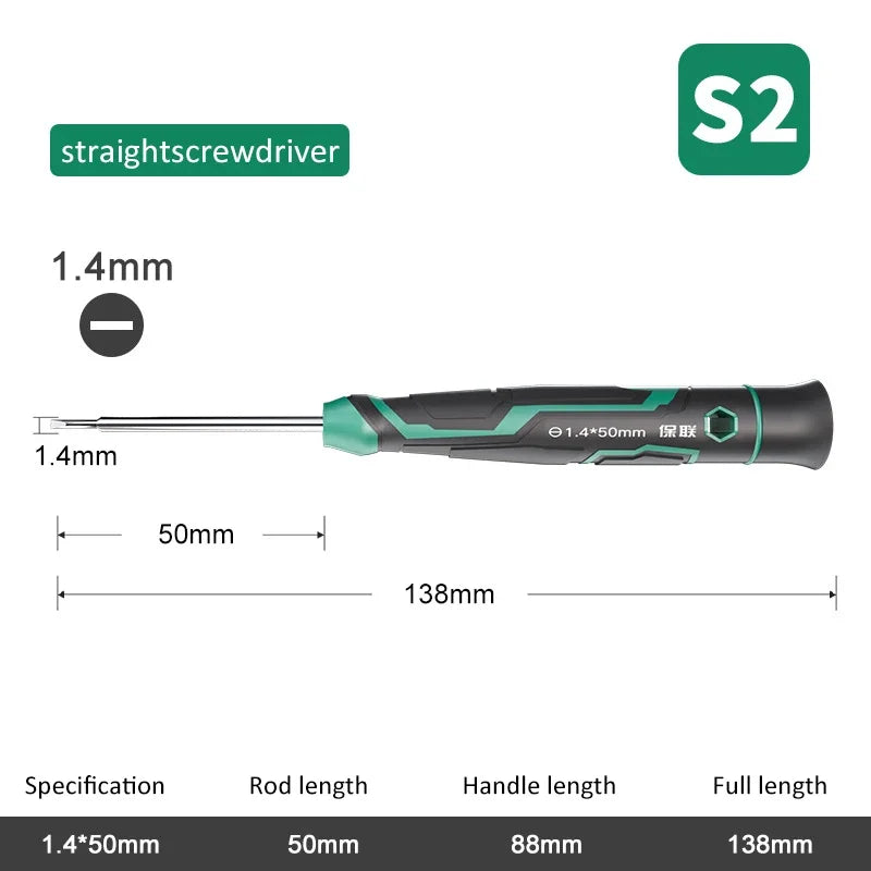 Precision Magnetic Screwdriver Anti-Slip Handle Phillips/Slotted Type Mini Screw Driver Installation and Disassembly Repair Tool
