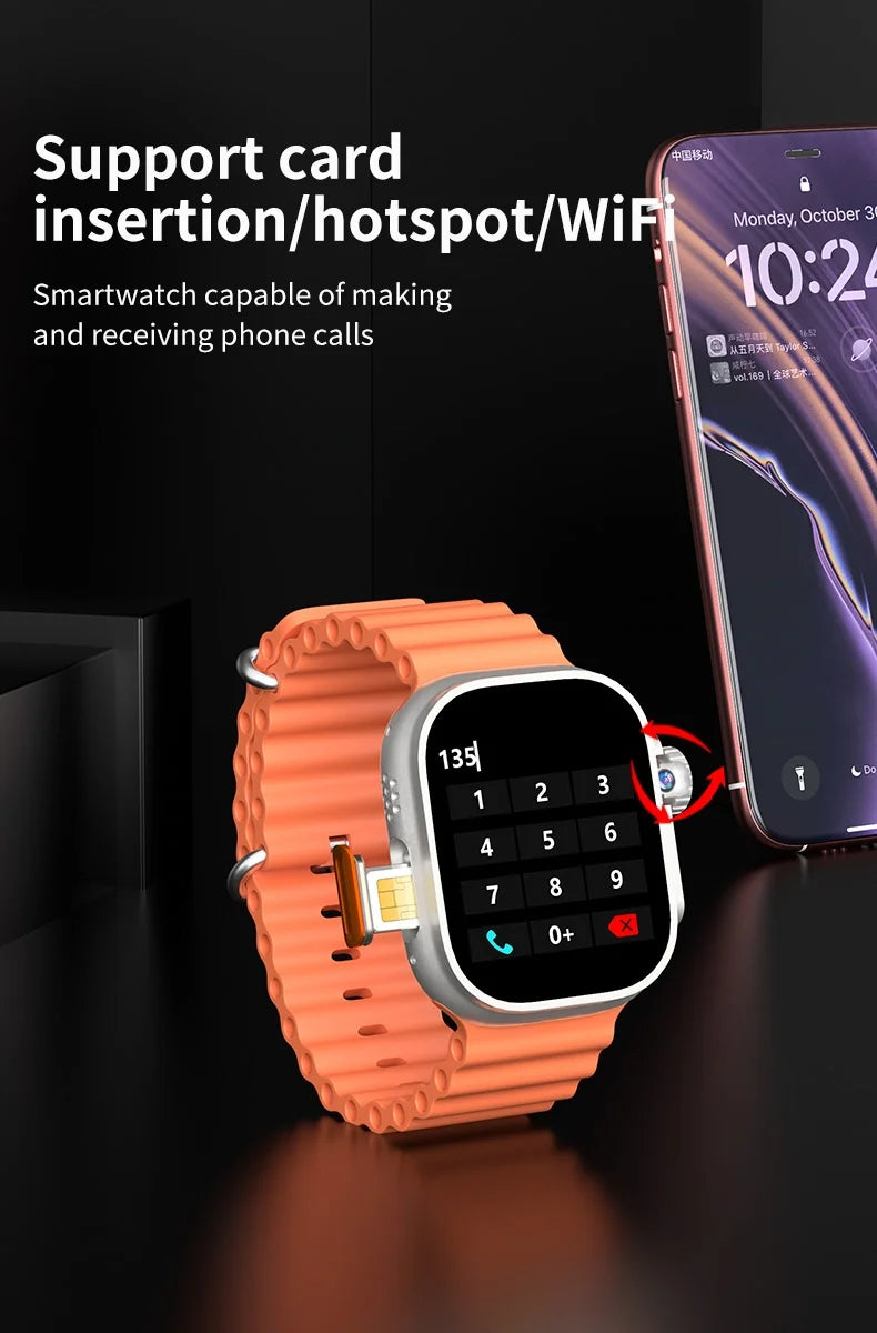 DW100 Pro Updated DW100 Pro Plus + Smartwatch With Touch ID 2.29inch Large Screen Rotary Camera NFC GPS Position WIFI Connect