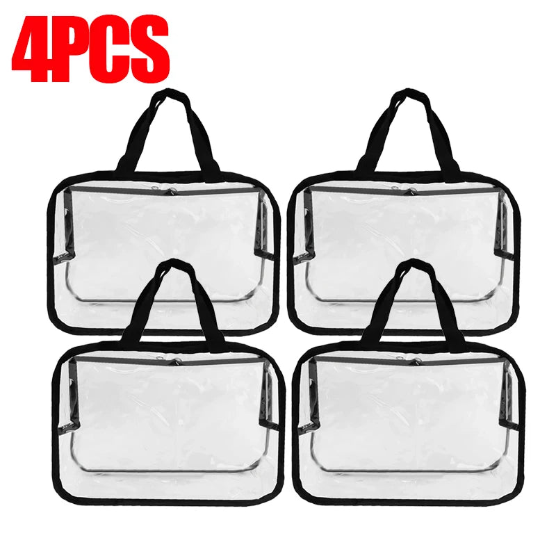 6/1x Large Toys Storage Bag Reusable Clear PVC Bags For Books Building Blocks Organizer Portable Travel Waterproof Container Bag