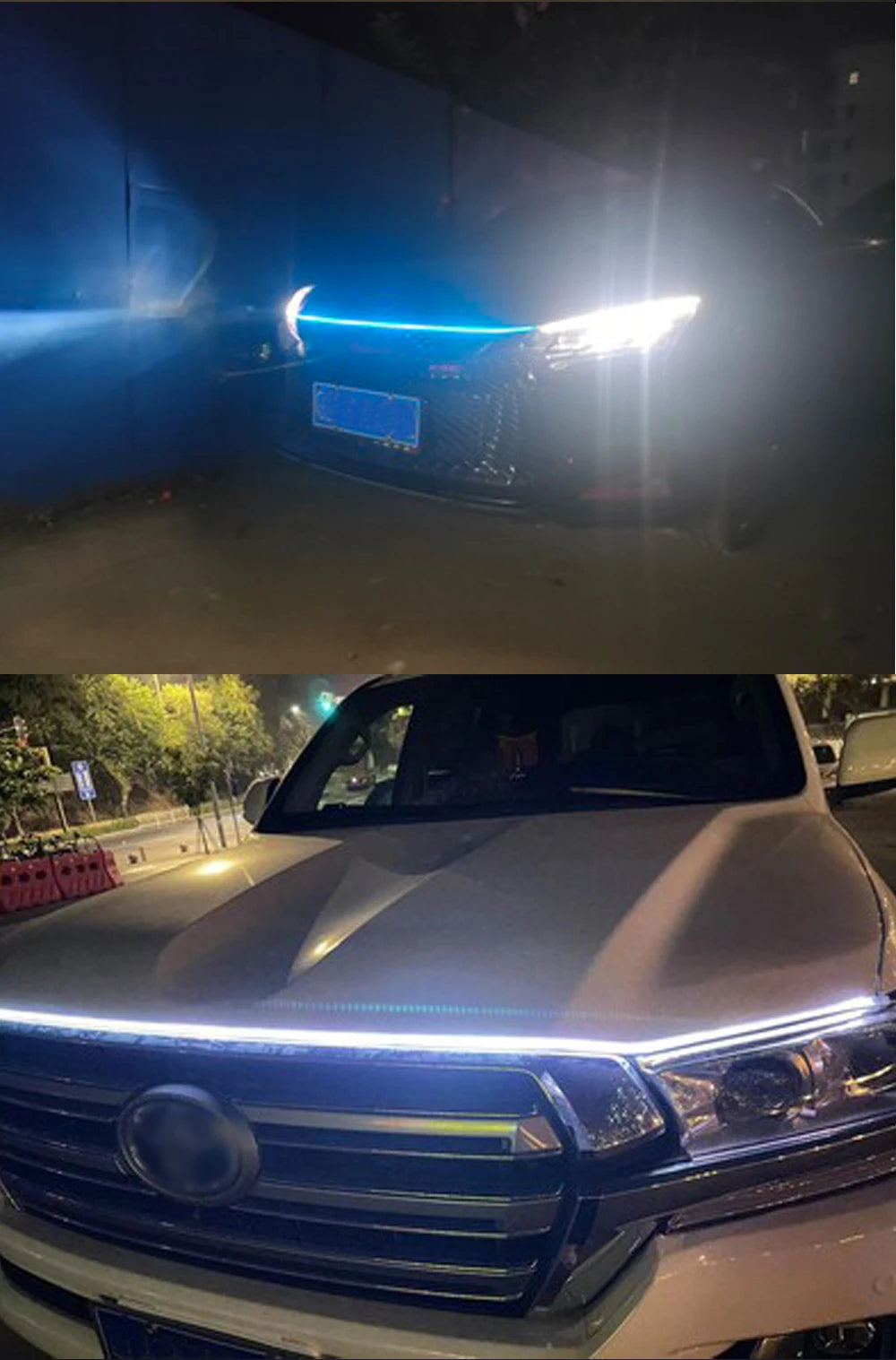 RXZ LED Daytime Running Light – Car Hood Decorative DRL Ambient Lamp 12V Scan Start Effect