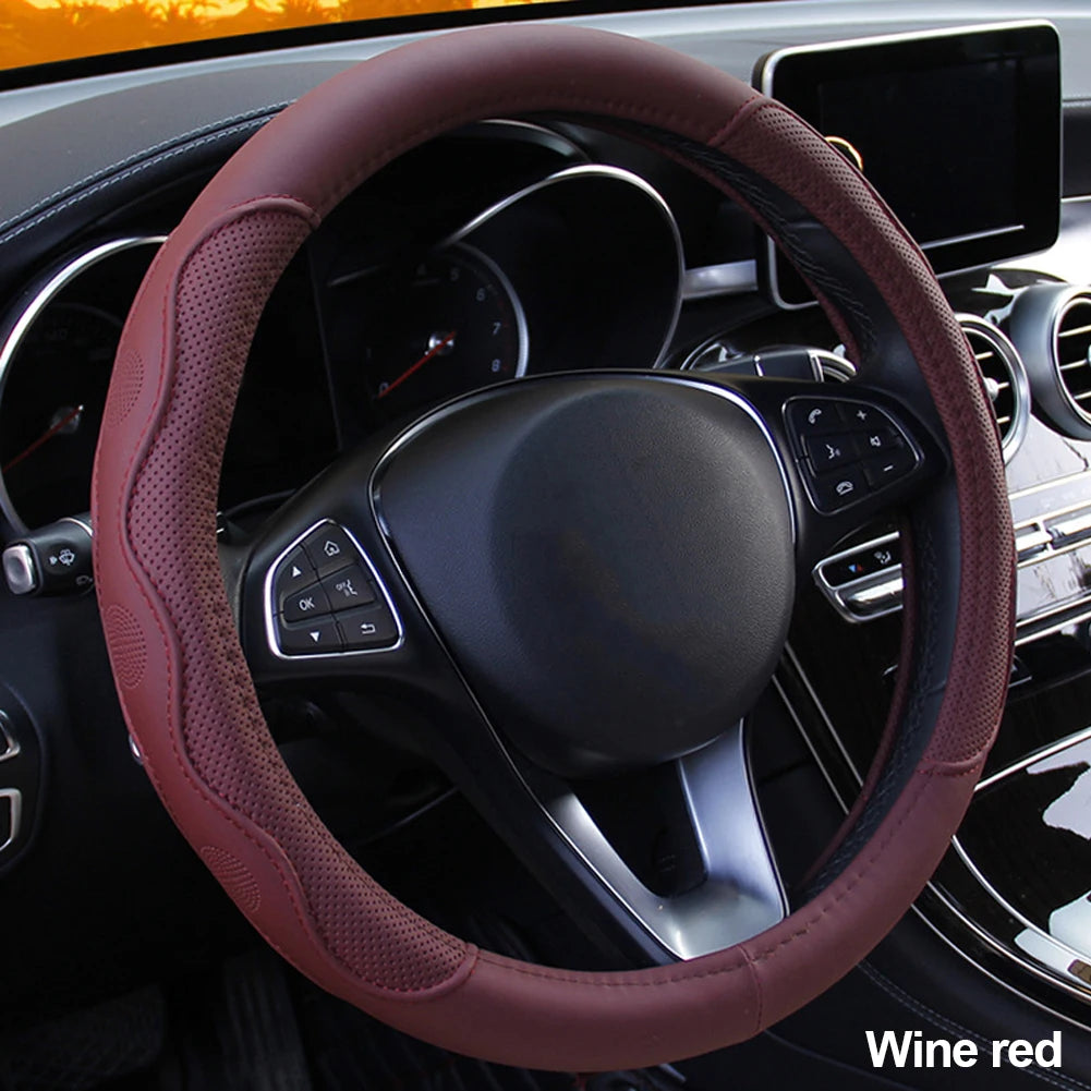 10 Colors Car Steering Wheel Cover Universal Volant Braid on the Steering-wheel Fashion Non-slip Funda Volante Auto Car Styling