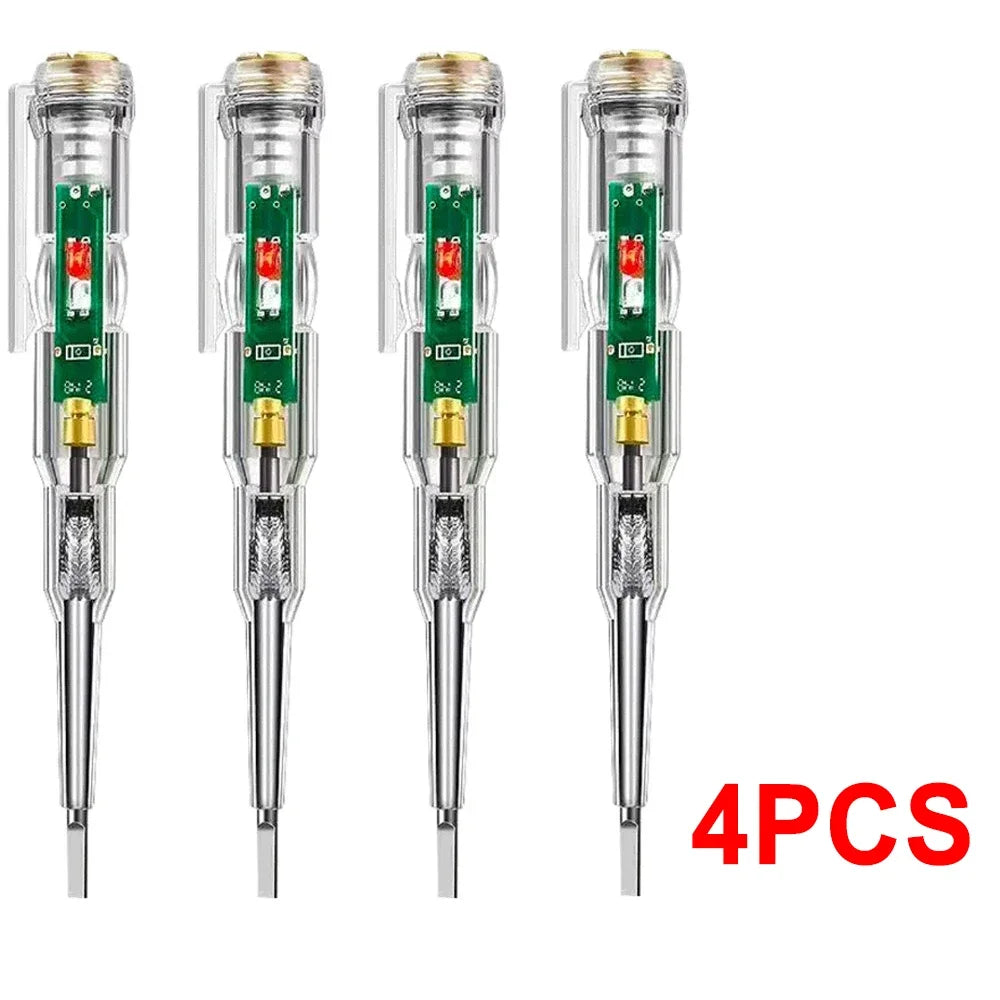 4PCS Non-Contact Voltage Tester Pen Intelligent Electric Screwdriver Power Detector Circuit Tester for Safe Electrical Testing