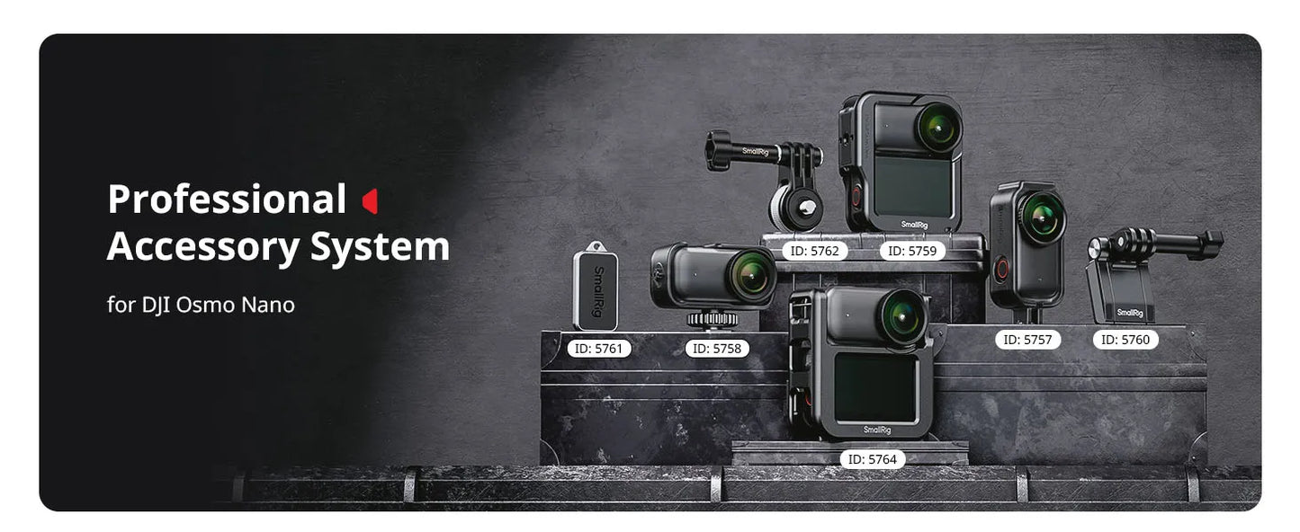 SmallRig Action Camera Nano Cage Kit – Vertical-to-Horizontal for DJI Osmo Nano | YouTube & TikTok (5757)