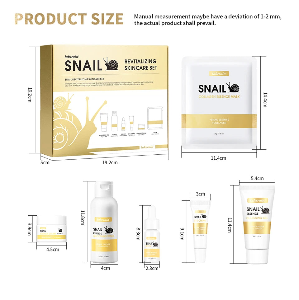 Snail Collagen Skin Care Set Deeply Nourishing Skin Long Lasting Hydrating Deep Cleaning Improve Elasticity Face Care Kits