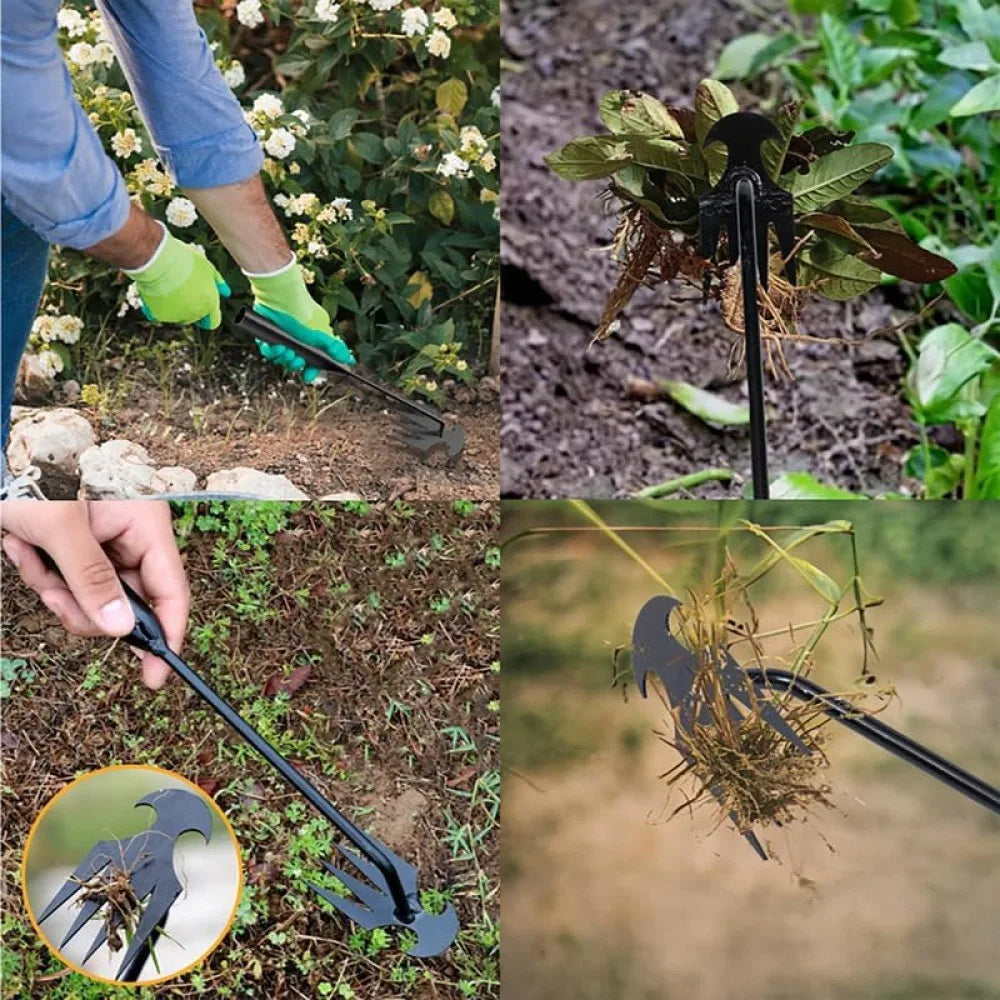 1pc Gardening Hand Weeder Tools, 2025 Upgrade Weed Removal Tool Weeding Artifact Uprooting Weeding Tool 4 Teethes Dual Purpose
