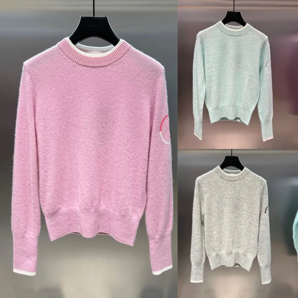 Women Golf Sweater Autumn Winter New Thick Warm Knitwear Crew Neck Fashion Casual Sport Pullover Ladies Golf Clothing