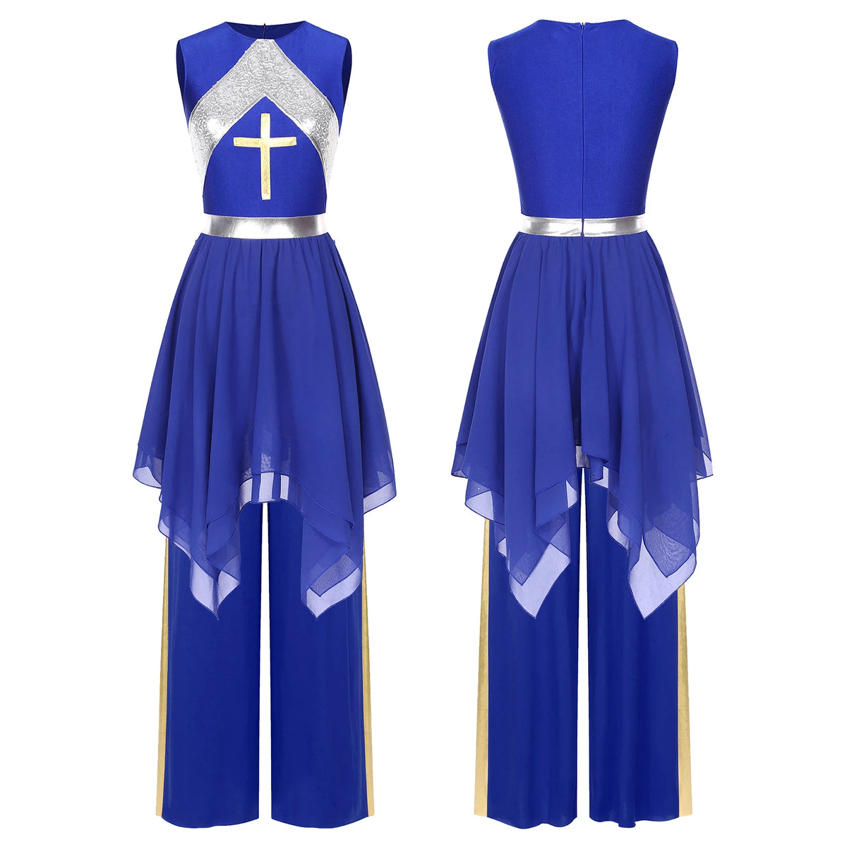 Women's lyrical mesh dress with pants set