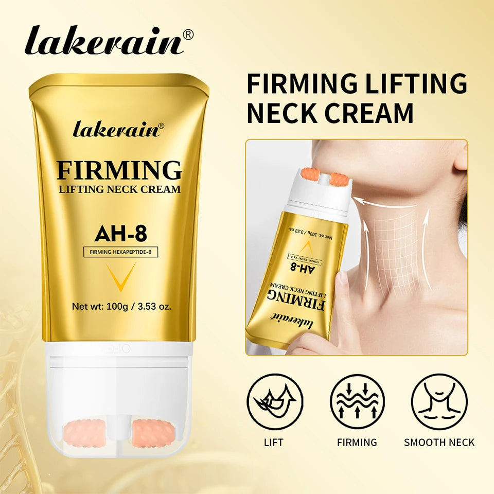 AH-8 Firming Non-Sticky Neck Cream deeply moisturizes, smoothes and refines the skin with a light texture neck cream.