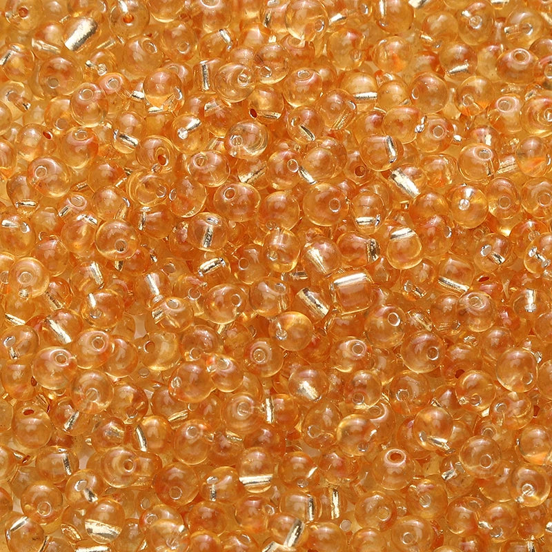 110pcs 4mm Silver Lined Seed Beads Water Drop Shape Czech Glass Beads For DIY Jewelry Making Crafts Charms Bracelets Accessories