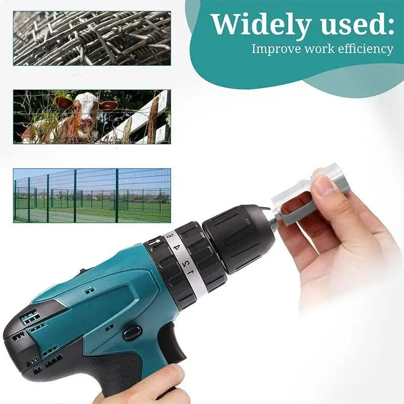 Tie Wire Twister Tools 3-5mm Iron Wire For Twist Ties Fixing Chain Link Fence Triangle Shank Drill Chuck Electrical Drill Tools
