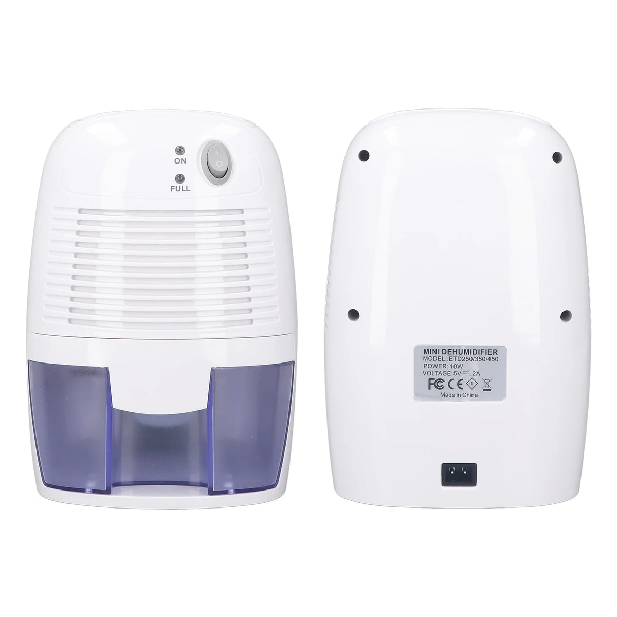 Humidity Removing Machine 10W Small Dehumidifiers 500ml Quiet Automatic Shutoff USB Non Slip Bottom for Office