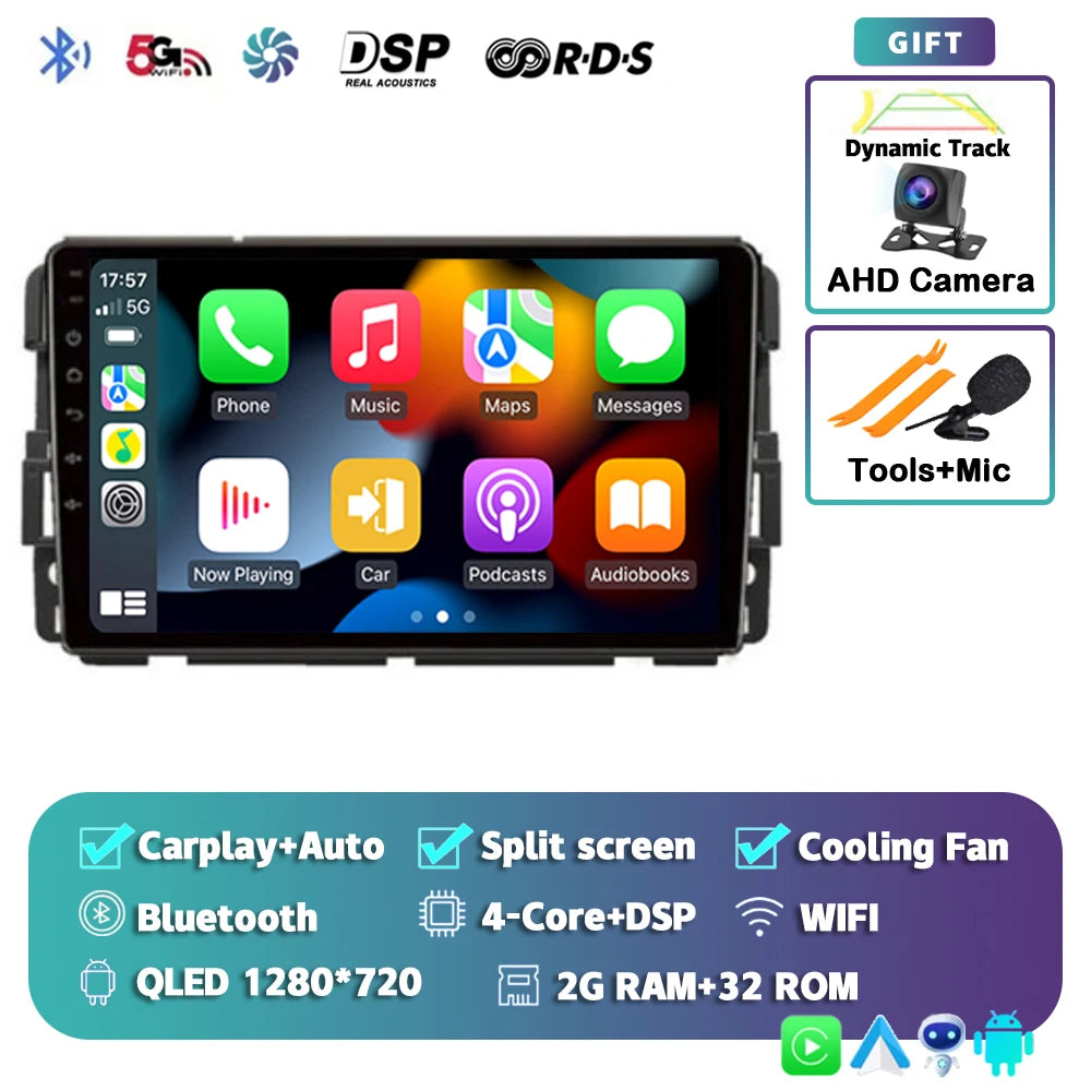 Android 16 Car Radio Multimedia Player For Chevrolet Silverado Impala GMC Yukon Acadia Sierra Carplay Car Stereo Dsp Ai Voice BT