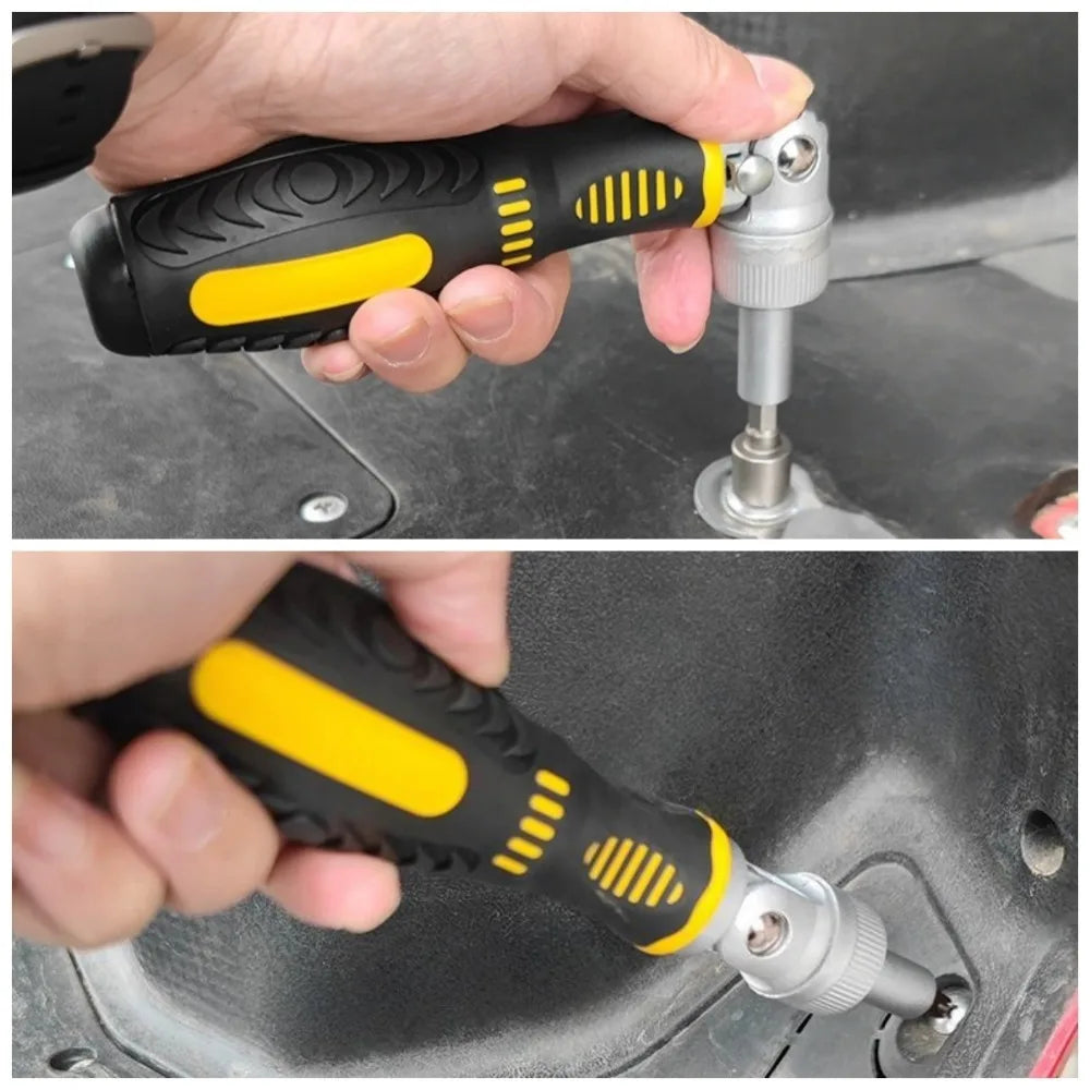 72-Tooth Ratchet two-way screwdriver Set bendable labor-saving screwdriver bit kit one-word cross Household maintenance tool