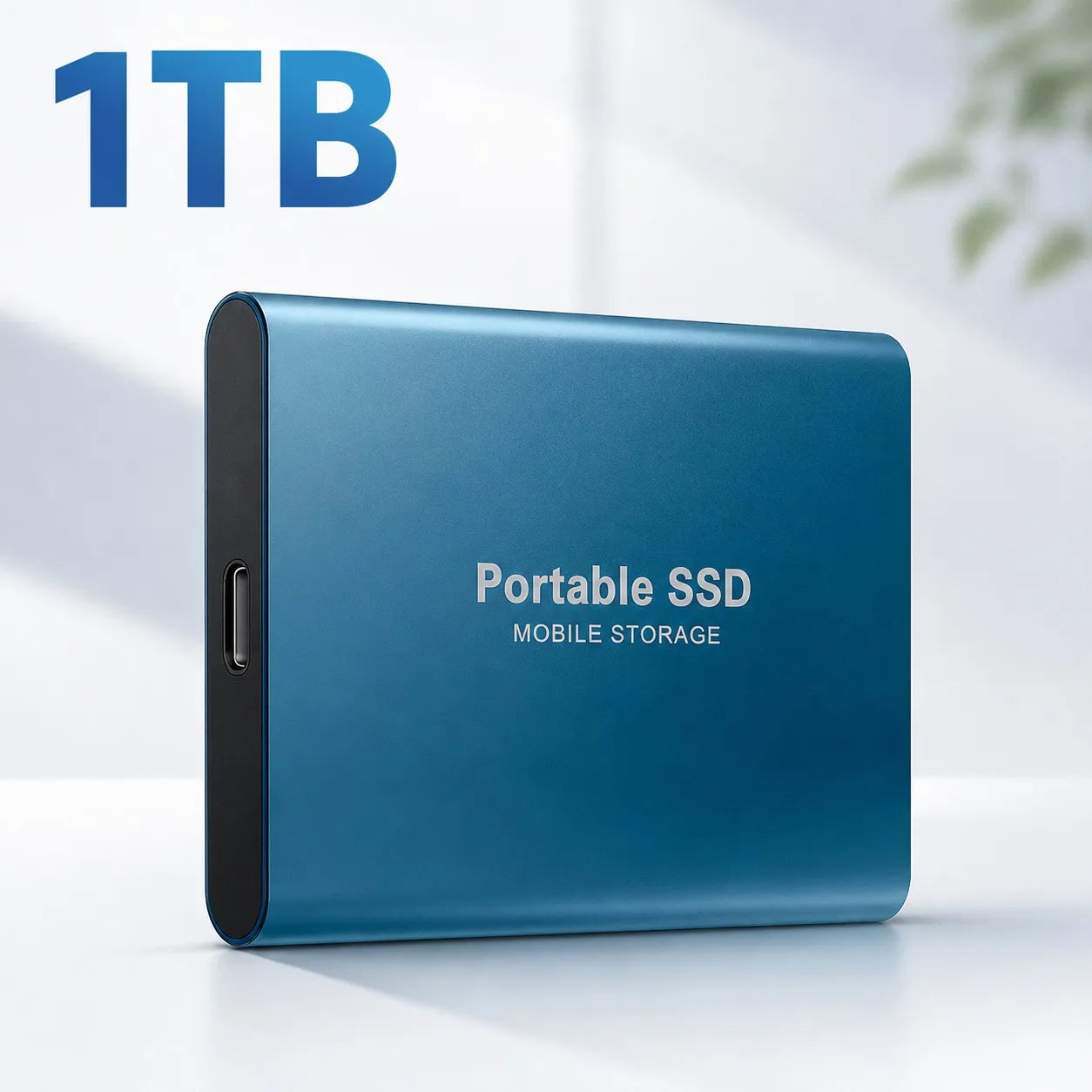 1TB Portable SSD — Slim High-Speed External Solid State Drive