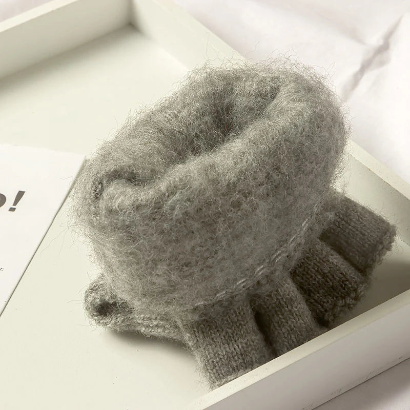 Knit Fingerless Touchscreen Gloves, Unisex
