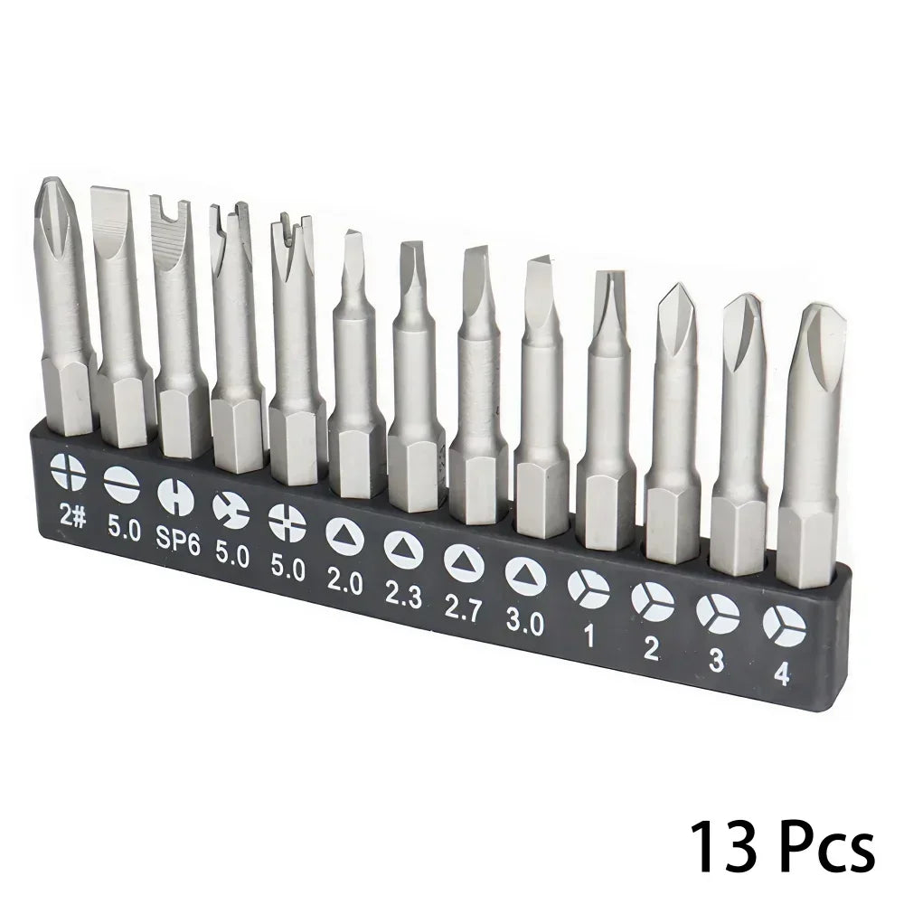 Precision Y U Shaped Triangle Screwdriver Magnetic Bit 1/4in Inner Cross Three Points Screw Driver Security Tip For Power Drill