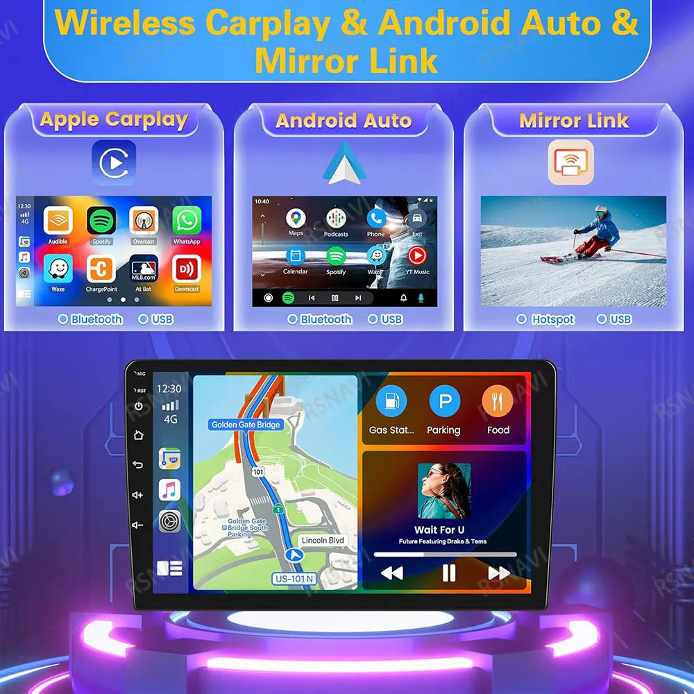 Android Car Stereo for Toyota Auris E150 (2006–2012) — Wireless CarPlay, Android Auto, GPS, WiFi