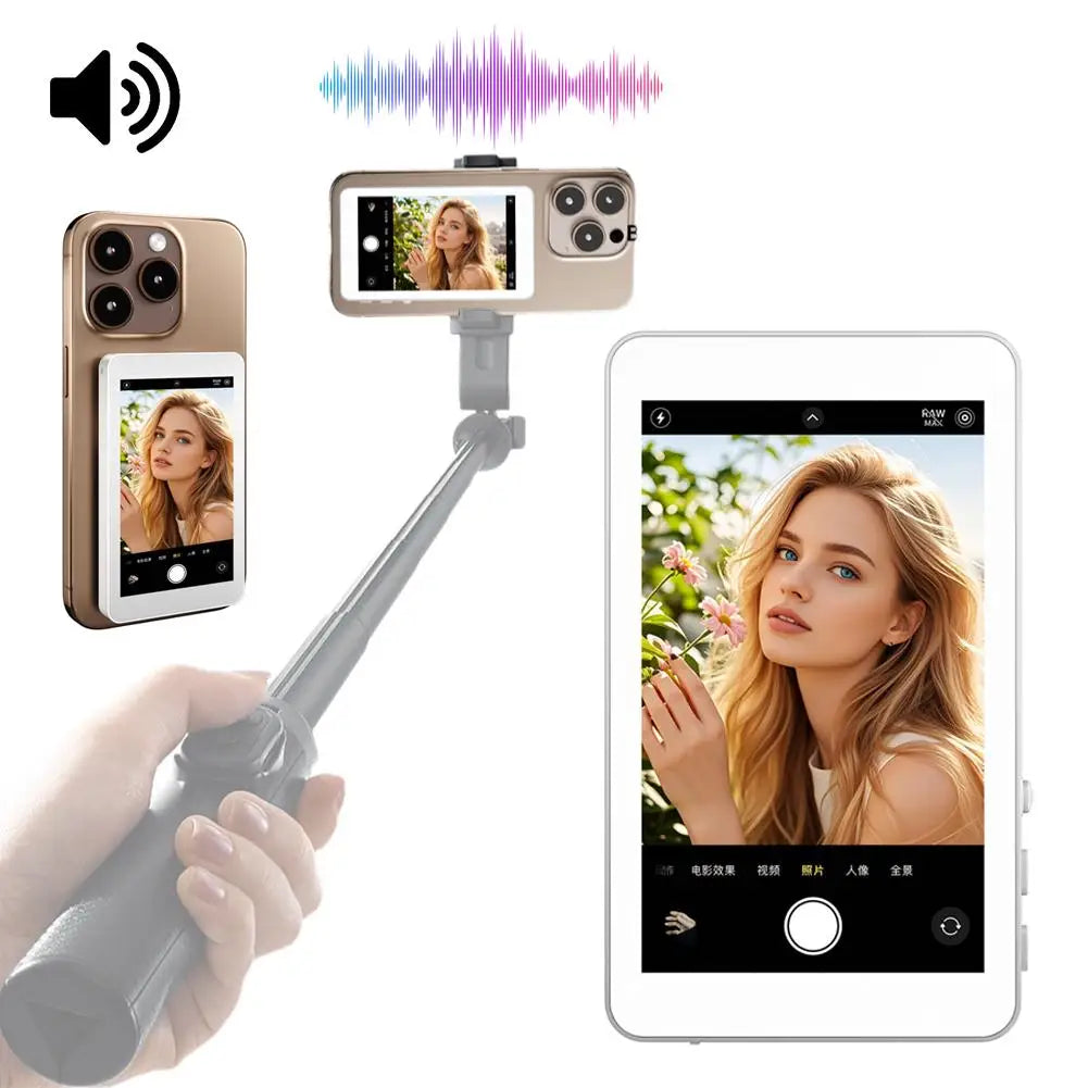 Magnetic Cell Phone Vlog Self Timer Monitor Screen Using Rear Camera Monitor For Live Streaming Creating Content Self-Timer