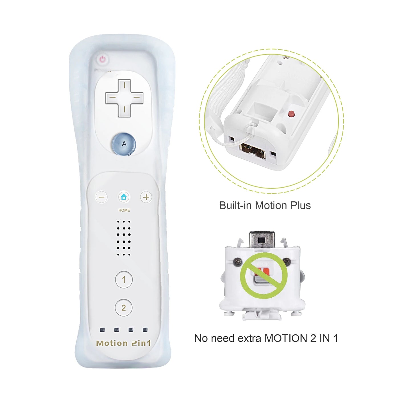 Controllers for Nintendo Wii/Wii U Left/Right 2in1 Motion Plus Controller Wireless Remote Control Gamepad Video Game Accessories