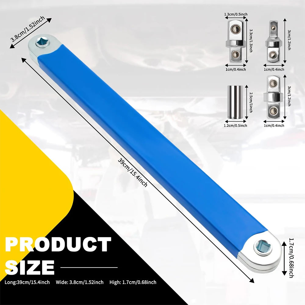 Professional Zero Offset Extension Wrench Tight Space Extension Tool 1/2 in. 1/4 in. 3/8 in. Auto Repair Tool Home Tool Set