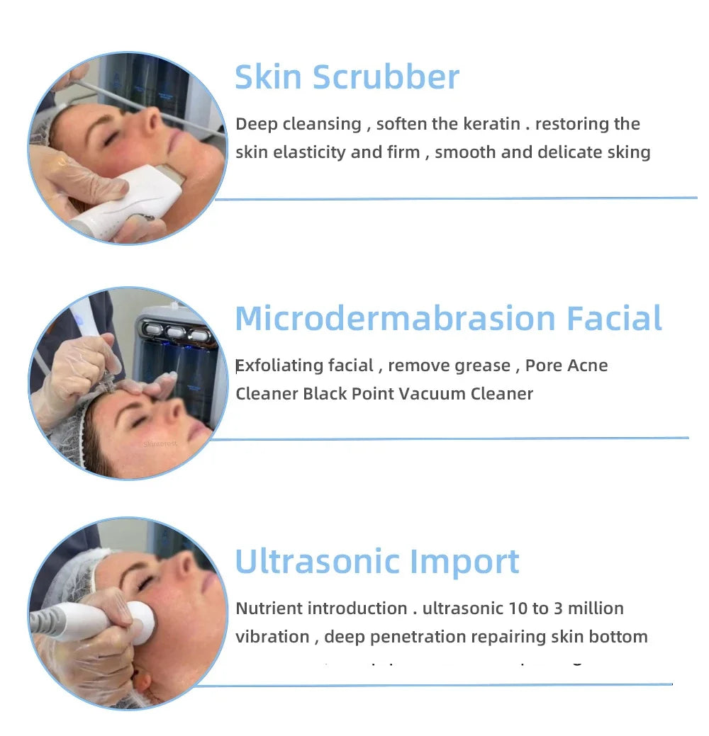 7in1Small Bubble Facial Machine Water Oxygen Jet Hydro Diamond Peeling Microdermabrasion Deep water replenishment Deep cleaning