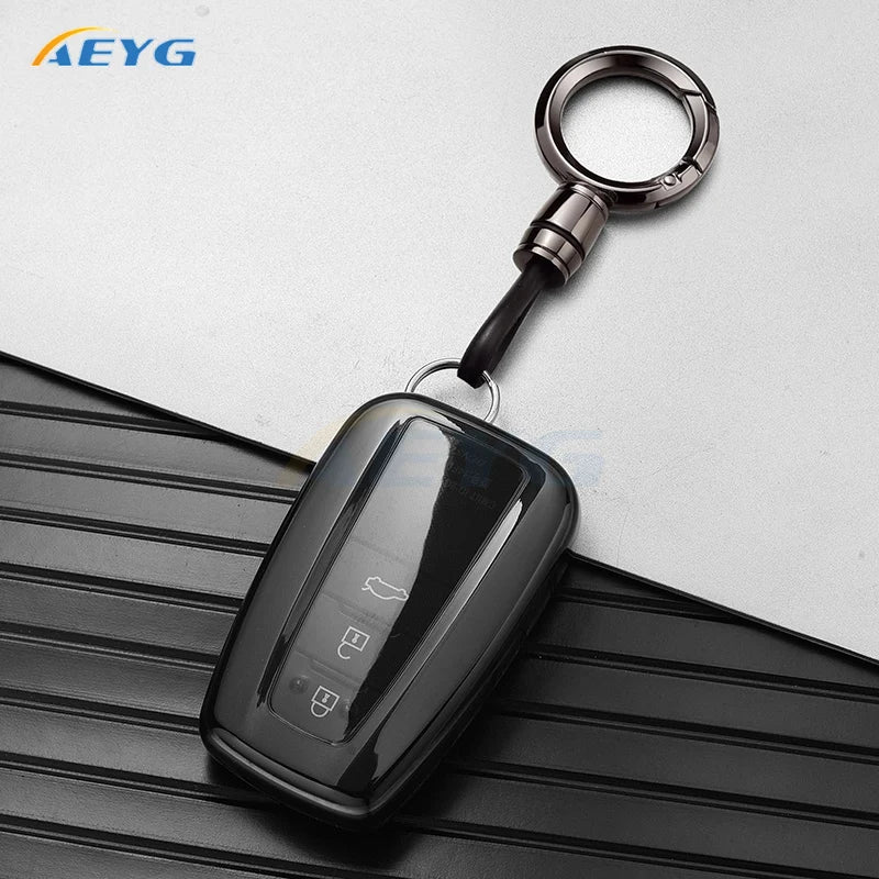 TPU Car Key Case Cover Shell Fob For Toyota CHR Camry Corolla RAV4 Highlander C-HR Prius Land Cruiser Prado Keychain Accessories