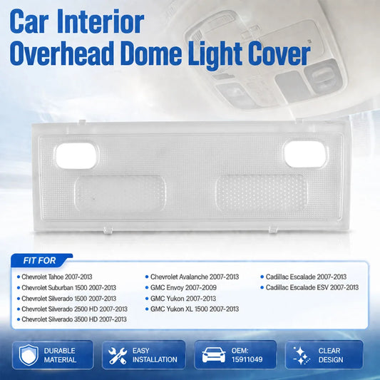 Clear Overhead Dome Light Lens Cover — Chevrolet Silverado, Tahoe & GMC Sierra / Yukon (2007–2014)