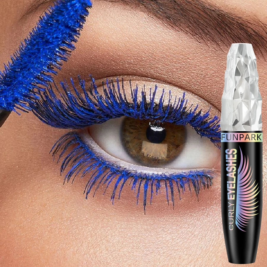 9 Colors 5D Mascara with Big Eyes,Strong Waterproof Thickening Lengthening Curling Liquid Fiber Mascara Eyelash Extension Makeup